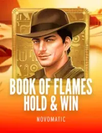 book of flames hold and win slot logo